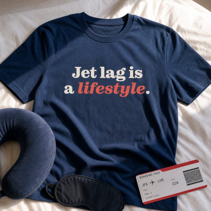 T-shirt: Jet lag is a lifestyle.